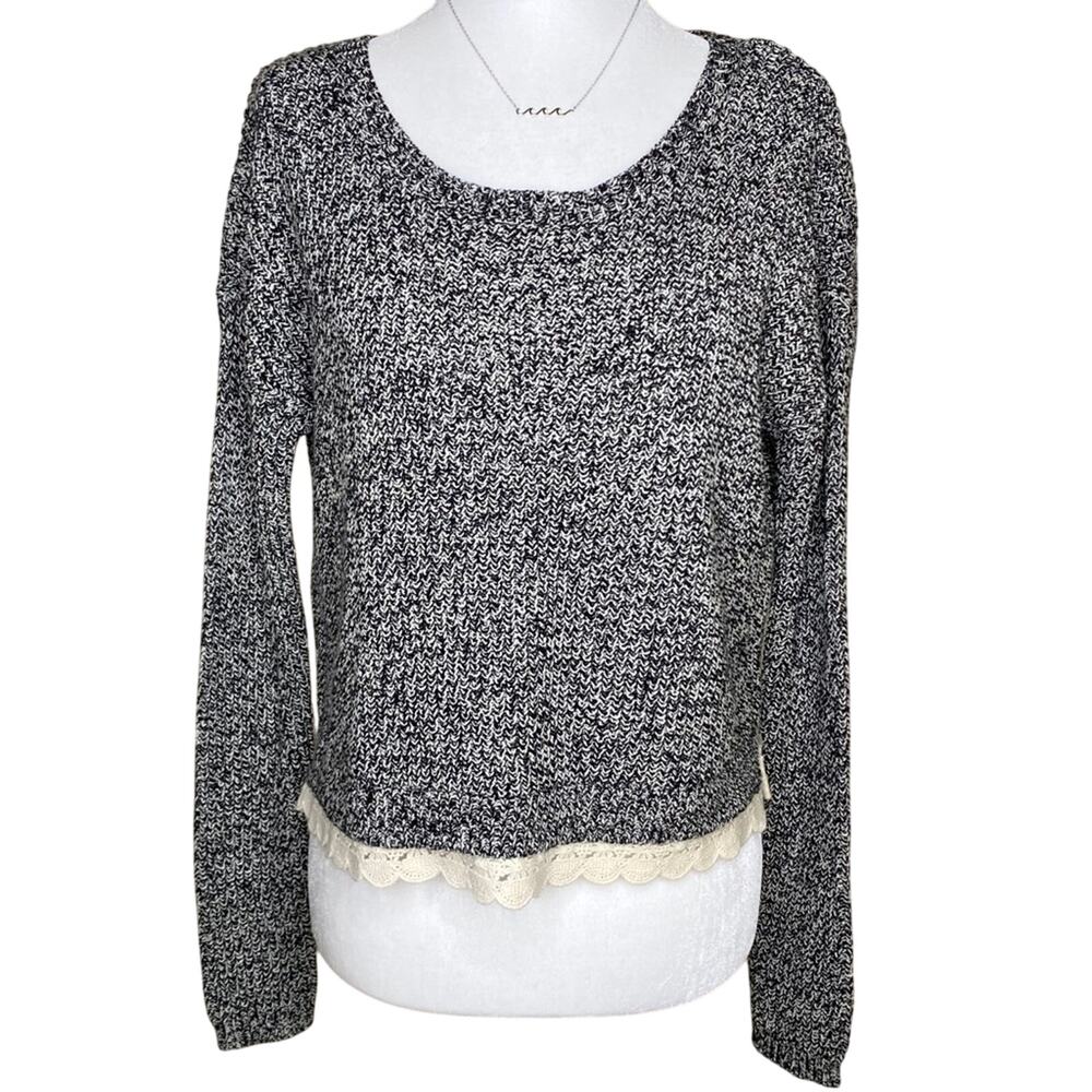 Urban Outfitters Kimchi Blue Black White Sweater Lace XS